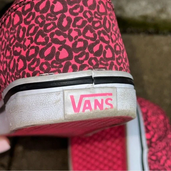 Vans Women's Pink Leopard Sneakers - Picture 5 of 5